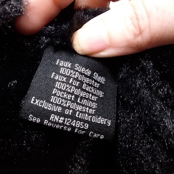 Monroe & Main Women's Faux Suede Embroidered Open Jacket - Picture 6 of 6